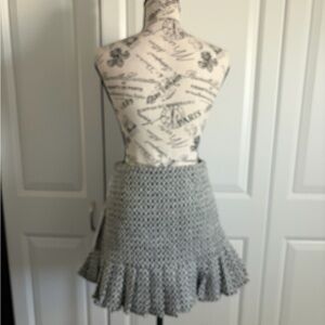 Sweet Rain Gray Textured Mini Skirt